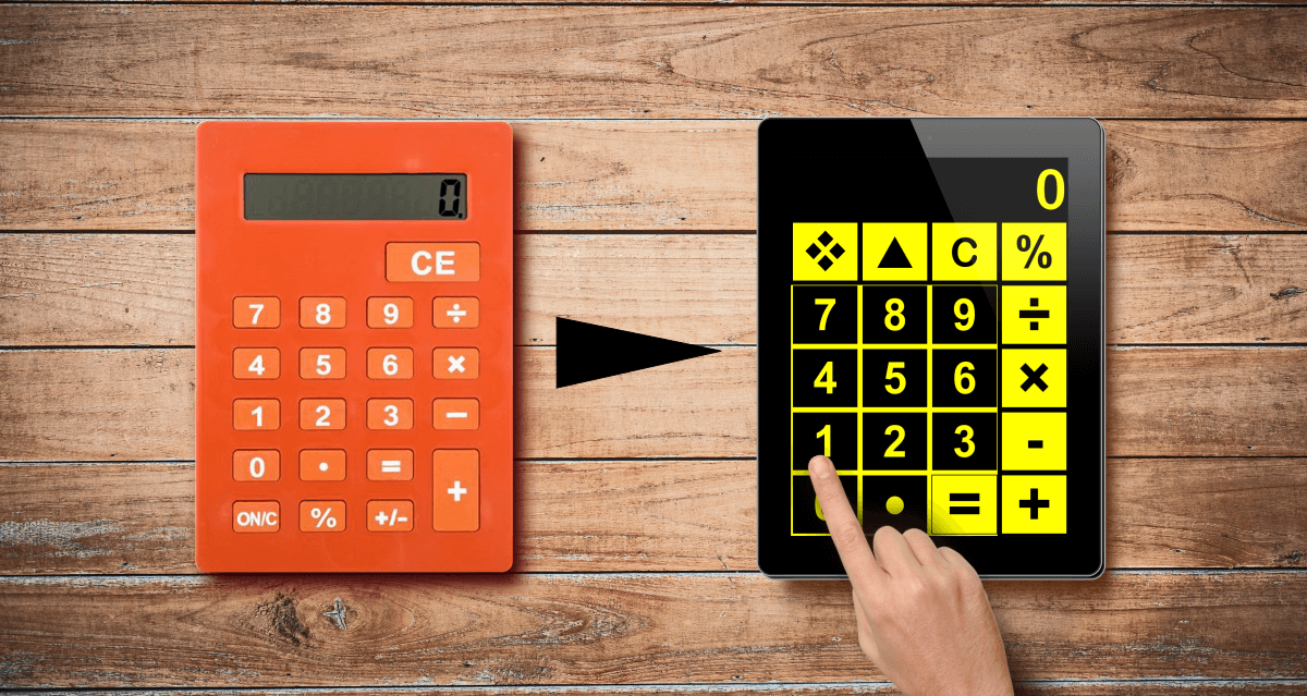 Big Calc is like a large print calculator
