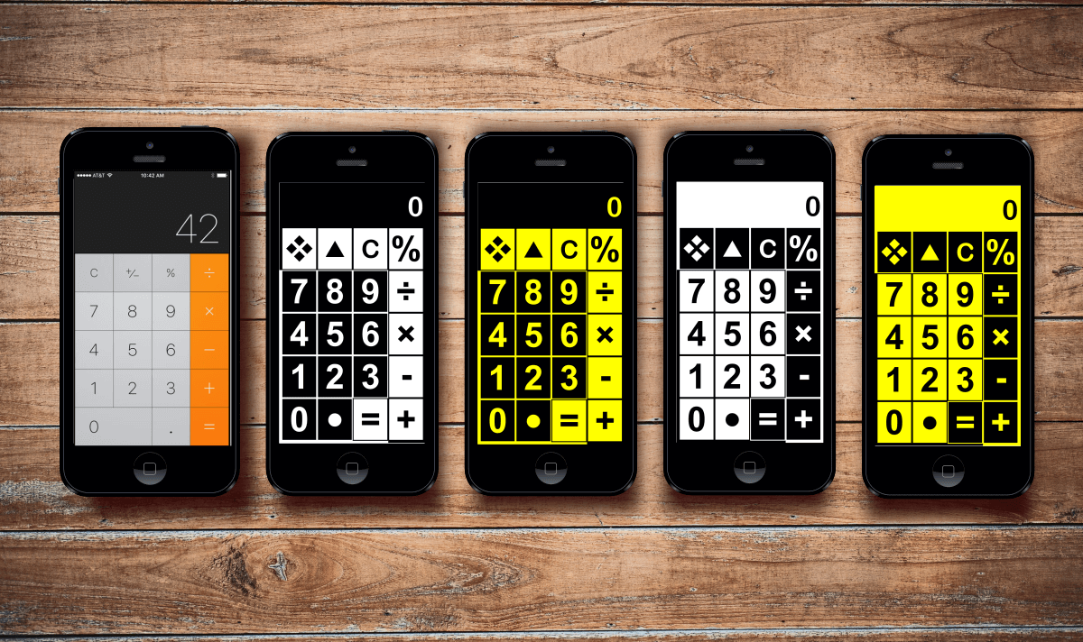 big calc on the iphone is much more visible than the built in ipad calculator.