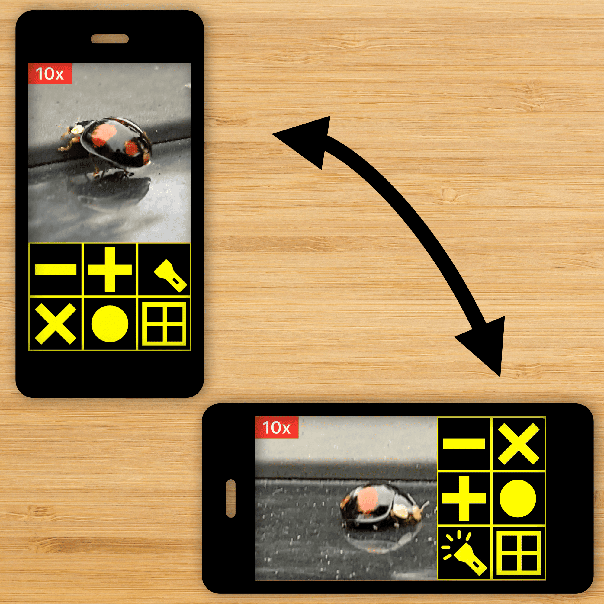 Big Cam app is designed for low dexterity