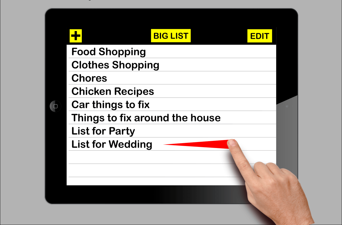 Big List App for Low Vision Users.